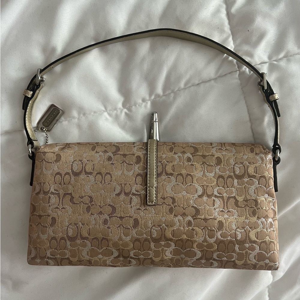 Vintage Y2K Coach Hampton bag - Champagne/Metallic - Picture 2 of 7